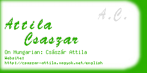 attila csaszar business card